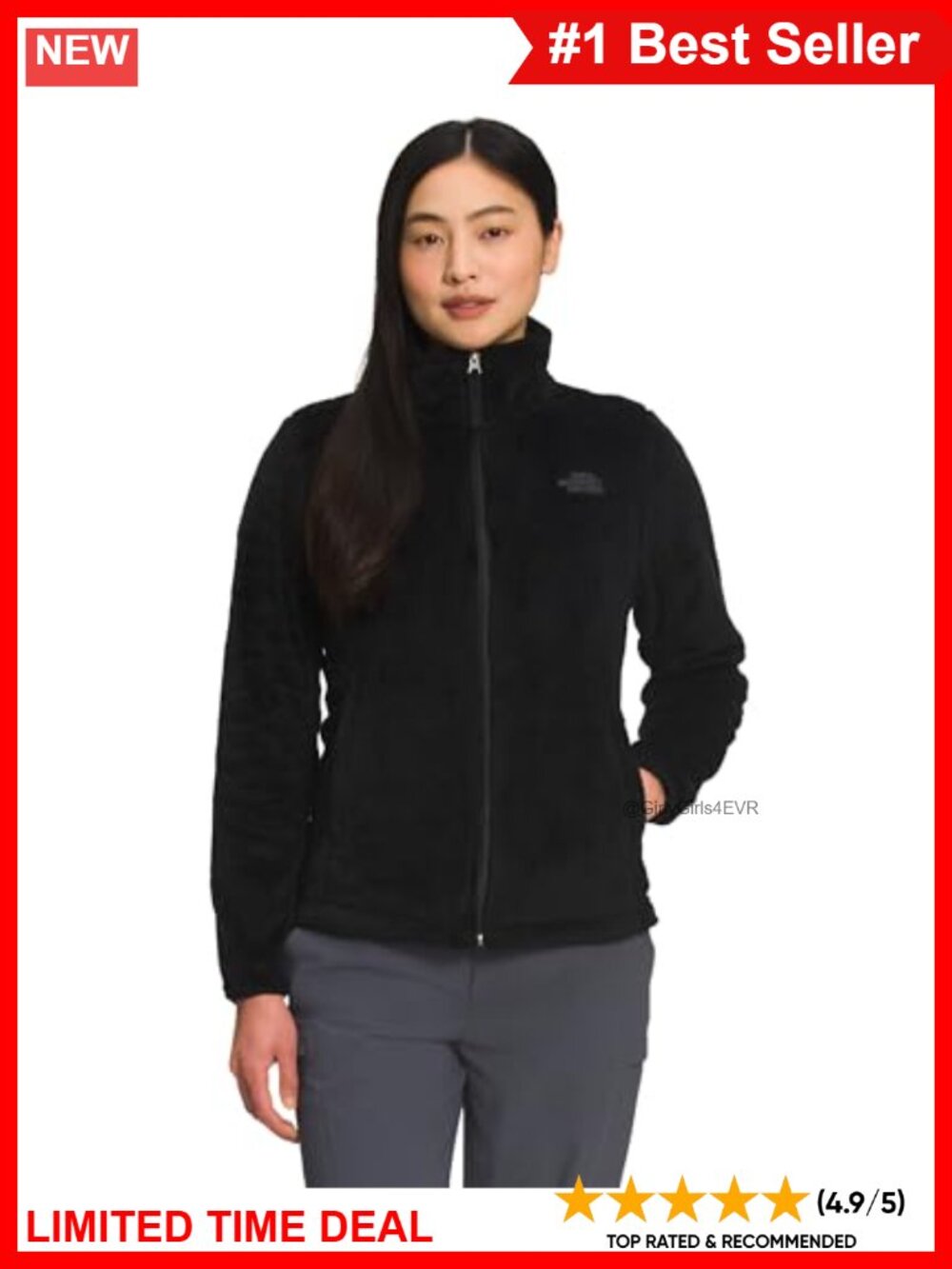 North Face Osito Full Zip Fleece Jacket Women's Plus Size Cozy Warm